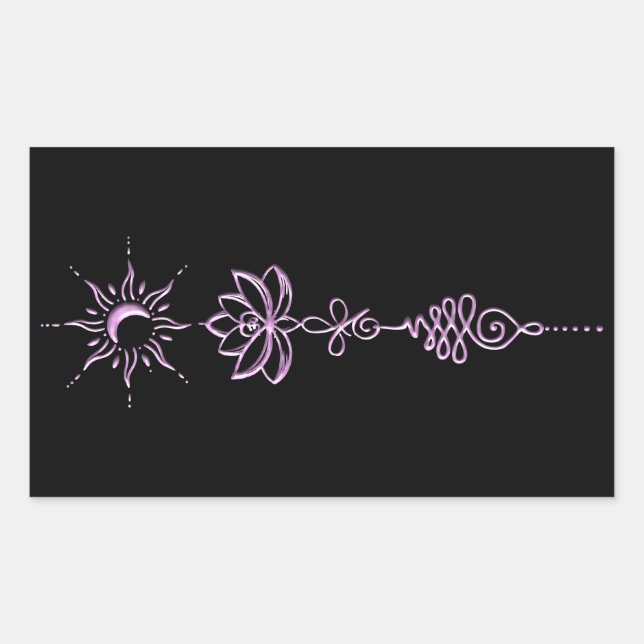 Pink Unalome Group Rectangular Sticker (Front)