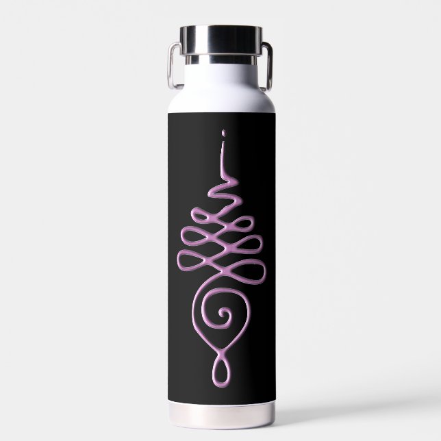 Pink Unalome  Water Bottle (Front)