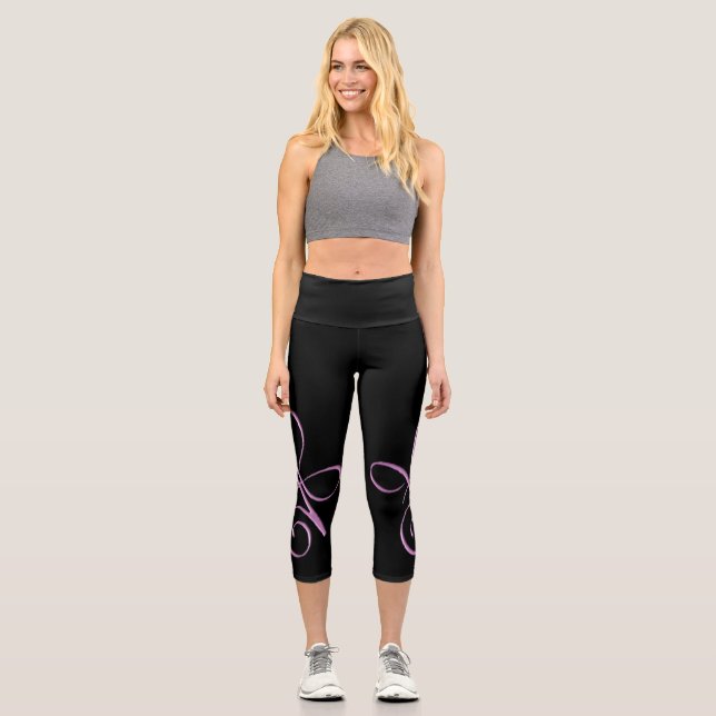 Pink Unconditional Love Capri Leggings (Front)
