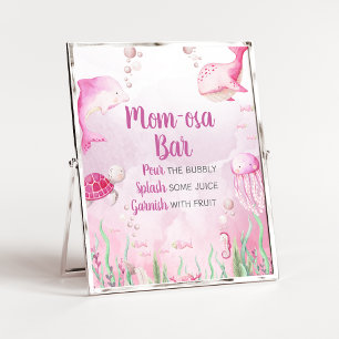 Pink Under the Sea Shower Mum Osa Bar Sign