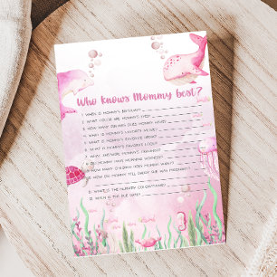 Pink Under the Sea Shower Who Knows Mommy Game