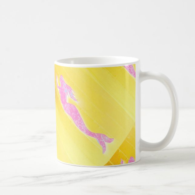 pink underwater mermaid coffee mug (Right)