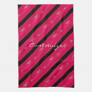 pink underwater mermaids rising tea towel