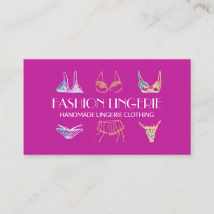 Pink Underwear Girly shop Lingerie Clothing Business Card