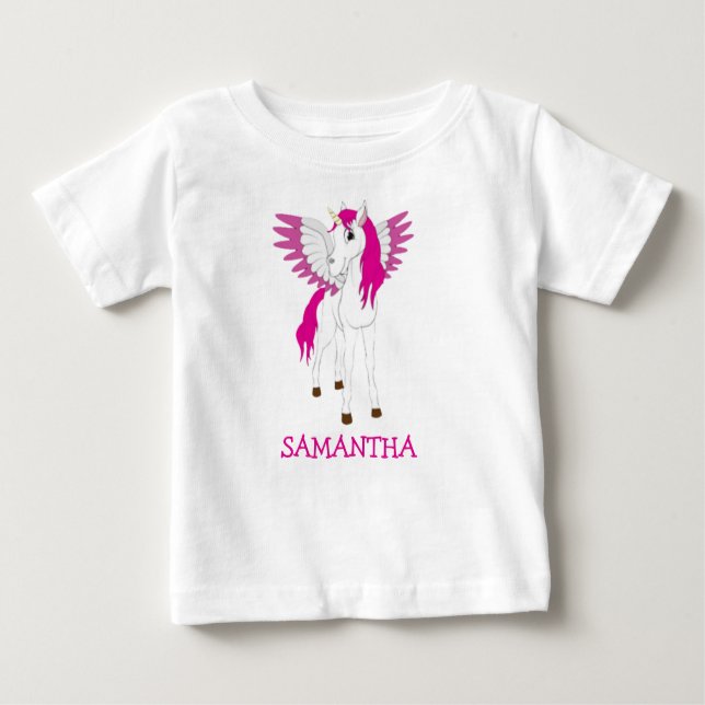 Pink Unicorn Baby  Baby T-Shirt (Front)