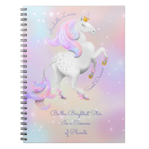 Pink Unicorn Baby Girl Spiral Photo Notebook