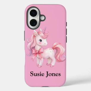 Pink Unicorn iPhone 16 Case