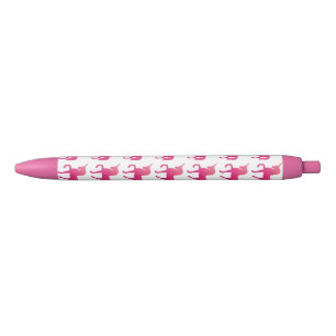 Pink Unicorn Custom Trim Pen, Black Ink Black Ink Pen