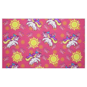 Pink Unicorn Fabric