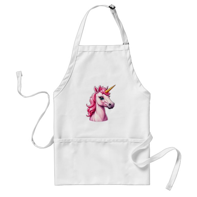 Pink Unicorn Fantasy Standard Apron (Front)