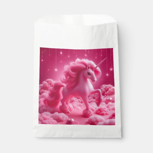 pink unicorn favour bag (Front)