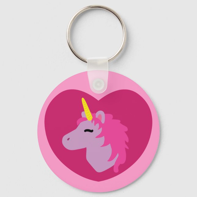Pink Unicorn Key Ring (Front)