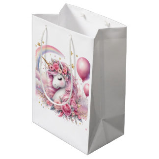 Pink Unicorn Medium Gift Bag