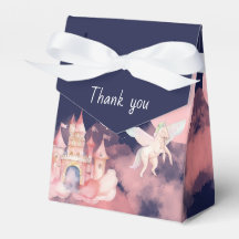 Pink unicorn night castle birthday party 