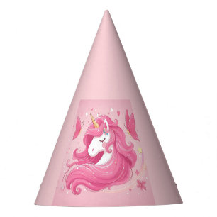 pink unicorn party hat