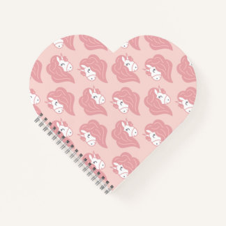 Pink unicorn pattern spiral note book