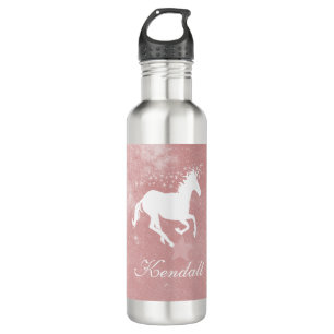 Pink Unicorn Personalised 710 Ml Water Bottle