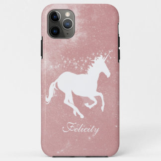 Pink Unicorn Personalised iPhone 11 Pro Max Case