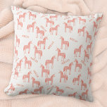 Pink Unicorn Personalised Name Cushion<br><div class="desc">Fun and unique personalised pink unicorn design featuring your child's name. Perfect for a nursery or for a gift for a baby shower,  new baby girl or kid’s birthday.  Original art by Nic Squirrell.</div>