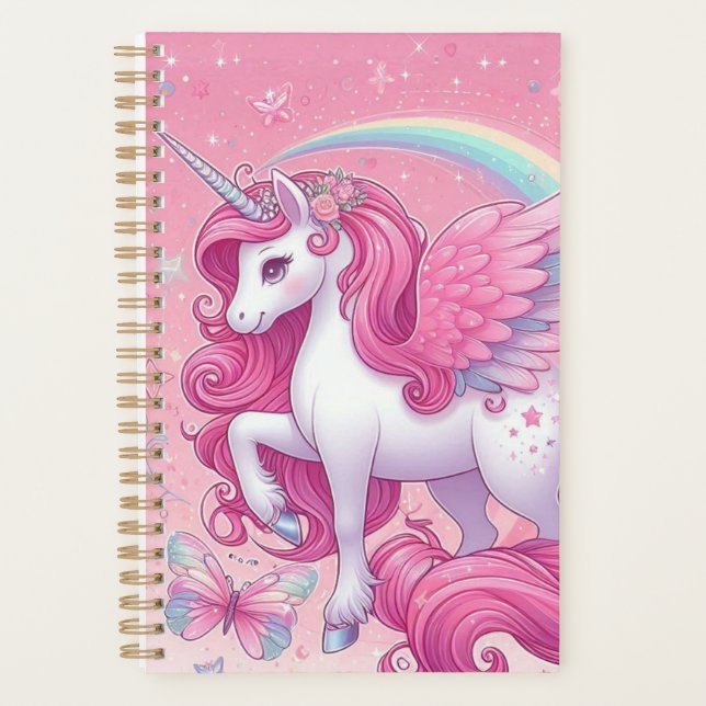 pink unicorn planner (Front)