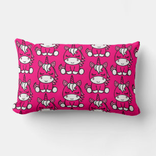 Pink Unicorn Pony Lumbar Cushion