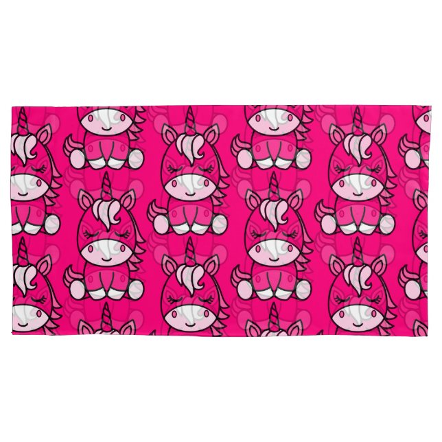 Pink Unicorn Pony Pillowcase (Front-Left)