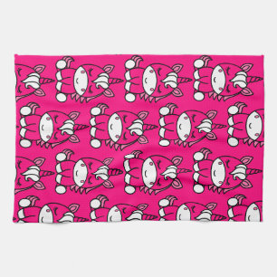 Pink Unicorn Pony Tea Towel