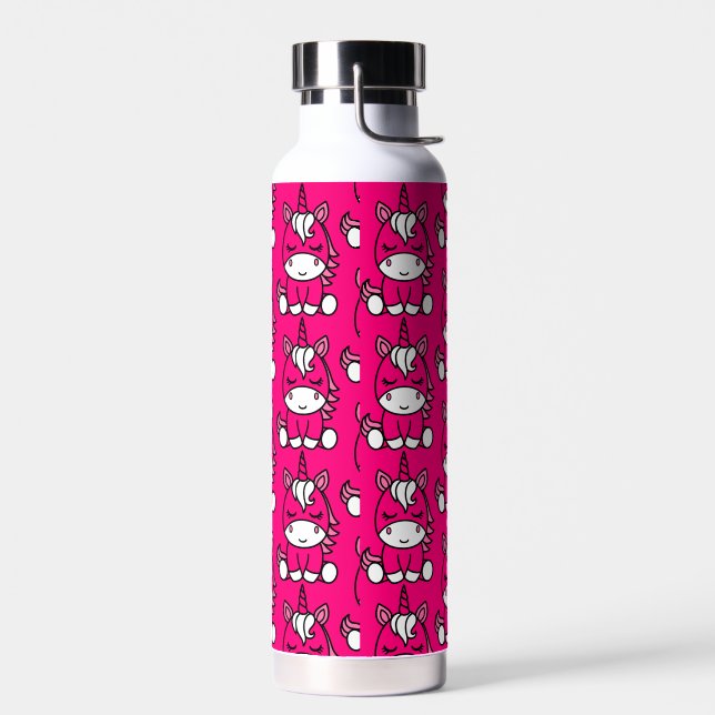 Pink Unicorn Pony Water Bottle (Left)