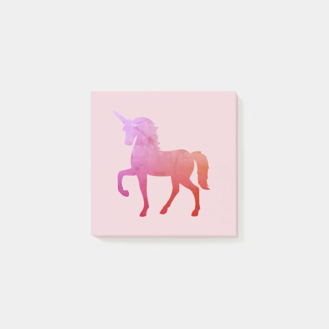 Pink Unicorn  Post-it Notes (Front)