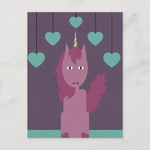 Pink Unicorn Postcard