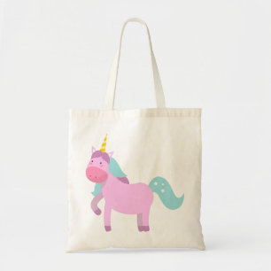 Pink Unicorn, Purple and Blue Hair  Tote Bag