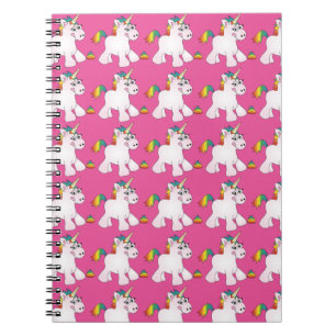 Pink Unicorn Rainbow Poop Note Book