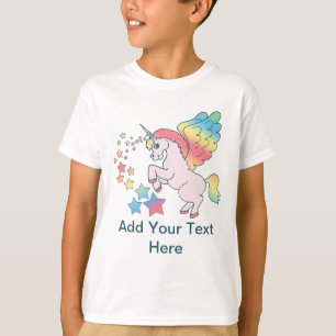 Pink Unicorn Rainbow Star T-Shirt