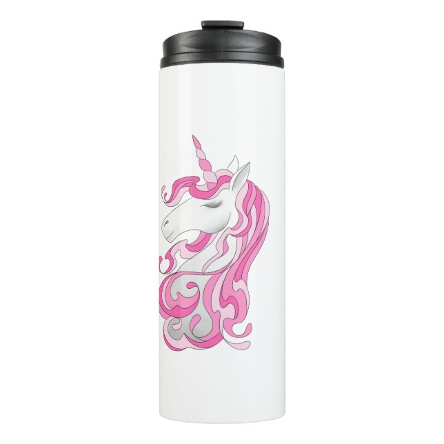 Pink Unicorn Thermal Tumbler (Front)