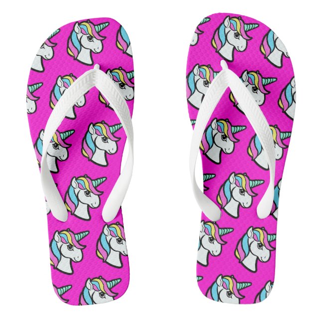 Pink Unicorn Thongs (Footbed)