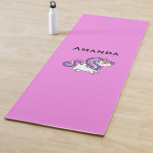 Pink unicorn  yoga mat