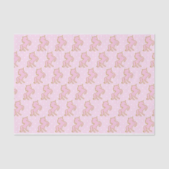 Pink Unicorns Tissue Paper (Front)