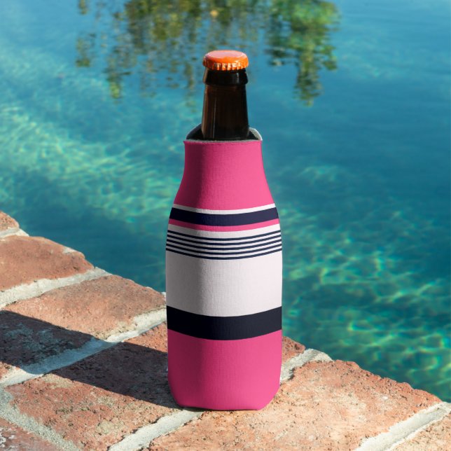 Pink Uniform Stripes Bottle Cooler (In Situ Pool)