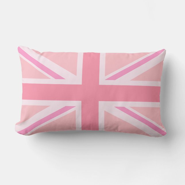 Pink Union Jack/Flag Lumbar Cushion (Front)