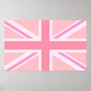 Pink Union Jack/Flag Poster