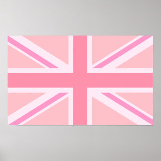 Pink Union Jack/Flag Poster