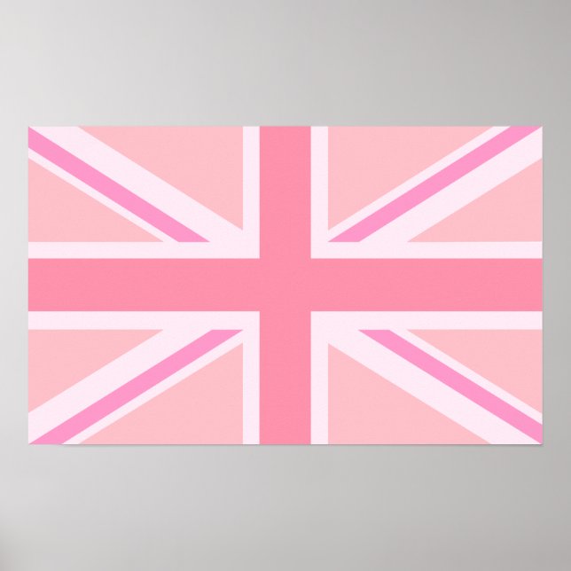 Pink Union Jack/Flag Poster (Front)
