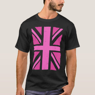 Pink Union Jack Queen's Platinum Jubilee Uk Britis T-Shirt