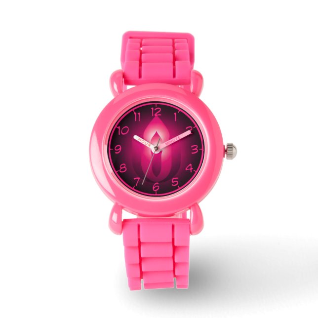 Pink Unitarian Universalism flaming chalice  Watch (Front)