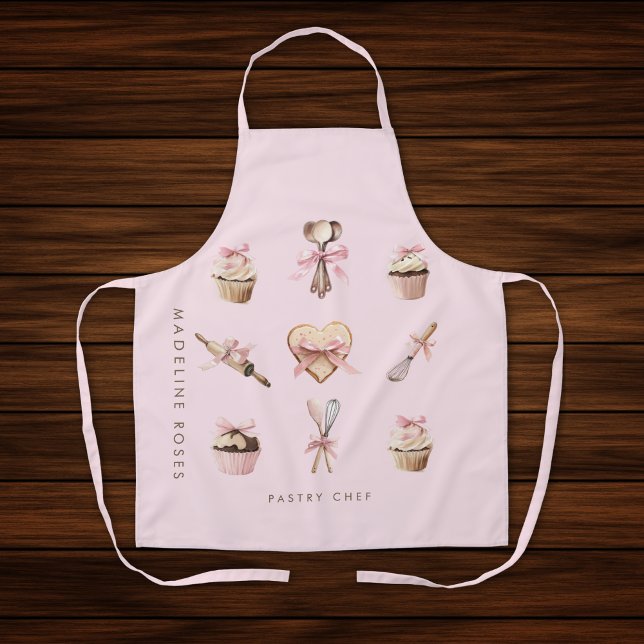 Pink Utensils & Cupcake Baker Apron (Creator Uploaded)