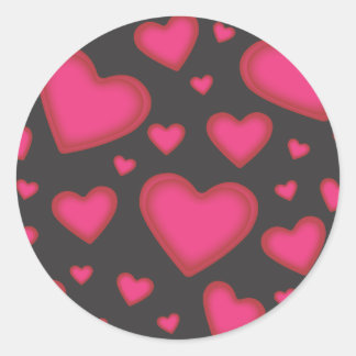 Pink Valentine Hearts Sticker