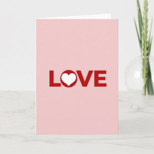Pink Valentine Love Heart Card