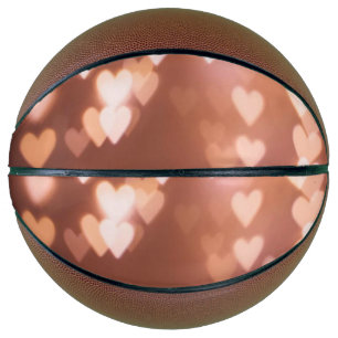 PINK VALENTINE"S DAY HEARTS BASKETBALL