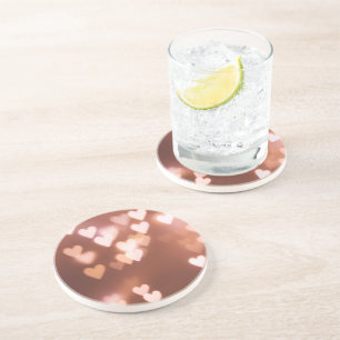 PINK VALENTINE"S DAY HEARTS COASTER