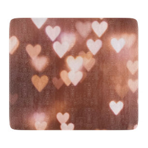 PINK VALENTINE"S DAY HEARTS CUTTING BOARD